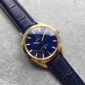 Omega Globemaster Master Chronometer Case Blue Dial Leather Strap Omega WJ00451