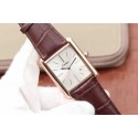 Replica High Quality Cartier Tank White Dial Brown Leather Strap WJ00520