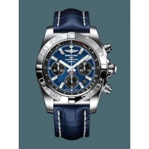 Hot Breitling Chronomat 44 Steel polished Blackeye Blue WJ00579
