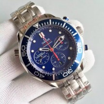 Luxury Omega Seamaster 300m Diver Blue Dial Blue Bezel Bracelet Omega WJ00963