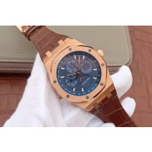 High Quality Audemars-Piguet Royal Oak 41mm 26574 Blue Dial Leather Strap WJ01305