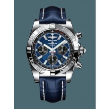Hot Breitling Chronomat 44 Steel polished Blackeye Blue WJ00579