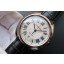 Knockoff Cartier Cle de Cartier White Textured Dial Leather Strap Cartier WJ00615