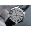 Top Replica Cartier Drive de Cartier White Textured Dial Black Leather Strap Cartier WJ00052