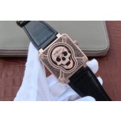 Bell-&-Ross Bell & Ross BR01 Burning Skull Tattoo Watch Dial Leather Strap MIYOTA WJ01114