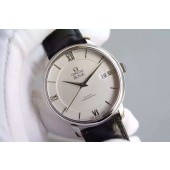 First-class Quality Omega MKF De Ville 39.5mm White Dial Black Leather Strap WJ00626